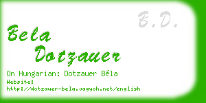 bela dotzauer business card